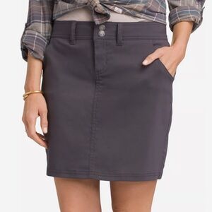 prAna Halle Skort Women’s 8 Moonrock Gray Stretch Hiking Skirt